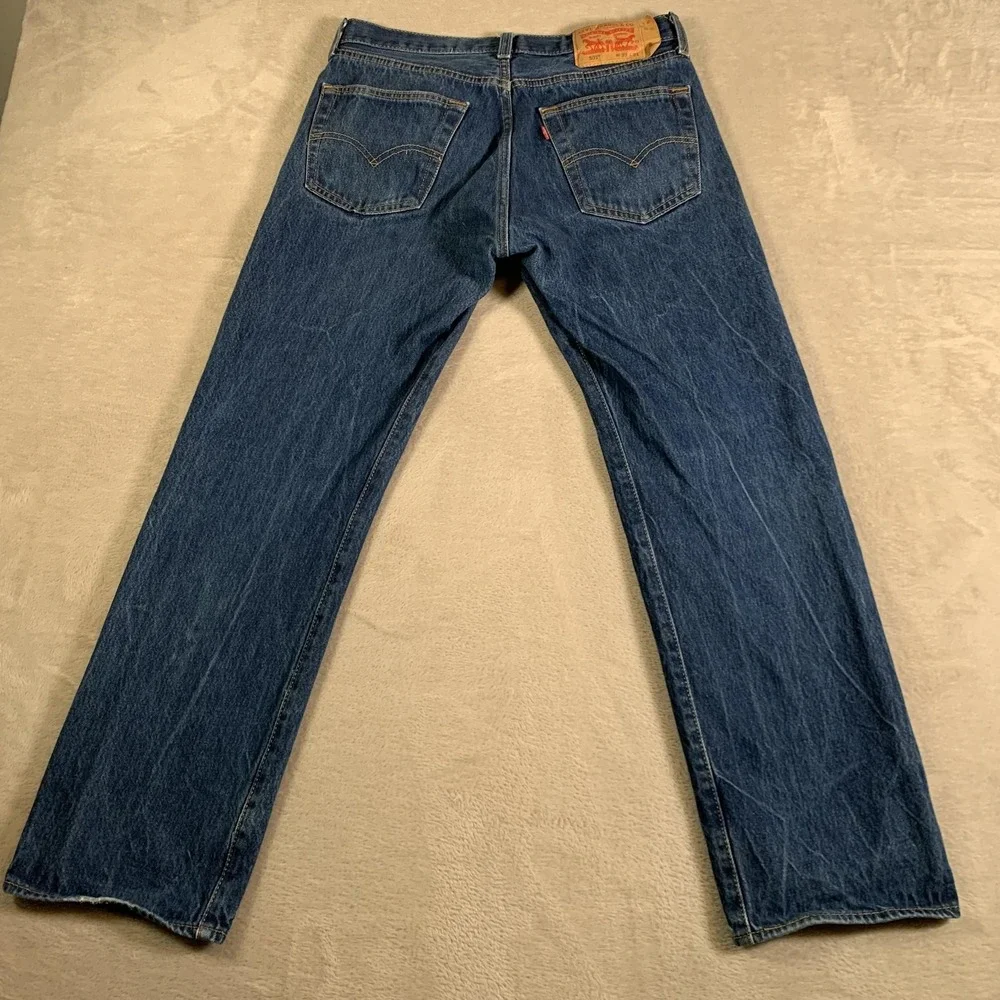 Levis 501 Jeans Mens 33x31 (32x29) Blue Button Fly Original‎ Fit Straight Leg